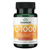 Swanson C-1000 - Vitamin C with Rose Hips 1,000mg  - 30 Capsules